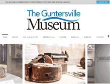 Tablet Screenshot of guntersvillemuseum.org